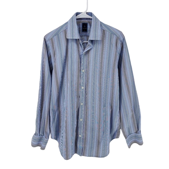 Tailorbyrd Men's Pinstripe Button Up Shirt - M - Picture 1 of 5